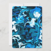 Blauwe Marmeren Ster van David Custom Bar Bat Mitz Kaart (Achterkant)