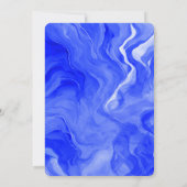 Blauwe Marmeren Ster van David Custom Bar Bat Mitz Kaart (Achterkant)