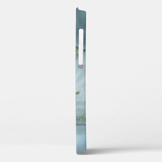 Blauwe marmering Case-Mate iPhone case (Achterkant / Links)