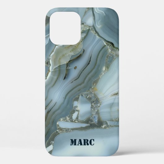 Blauwe marmering Case-Mate iPhone case (Achterkant)