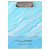 Blauwe marmering klembord (Voorkant)