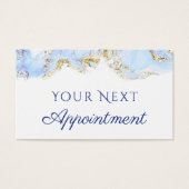 blauwe marmeringskaart visitekaartje (Voorkant)