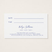 blauwe marmeringskaart visitekaartje (Achterkant)