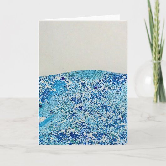 Blauwe marmerkunst kaart (Voorkant)