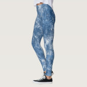 Blauwe marmerlegging leggings (Links)