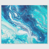 Blauwe marmertextuur cadeaupapier (Vlak)