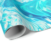 Blauwe marmertextuur cadeaupapier (Rol Hoek)
