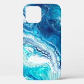 Blauwe marmertextuur Case-Mate iPhone case (Achterkant)