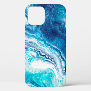 Blauwe marmertextuur Case-Mate iPhone case