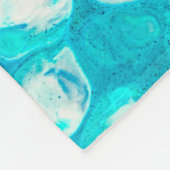 Blauwe marmertextuur fleece deken (Hoek)