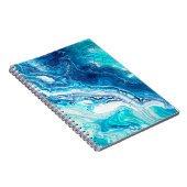 Blauwe marmertextuur notitieboek (Rechterzijde)
