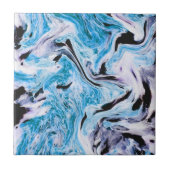 Blauwe marmertextuur tegeltje (Voorkant)