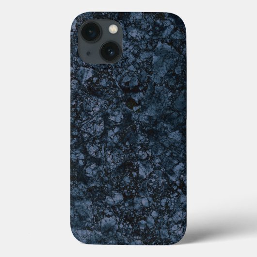 Blauwe marmertextuur (zwart/marinesultaat) Case-Mate iPhone case (Achterkant)