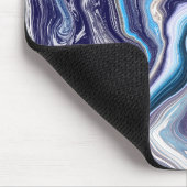 Blauwe marmervochtige kunst muismat (Hoek)