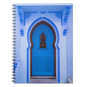 Blauwe Marokkaanse deur Notitieboek