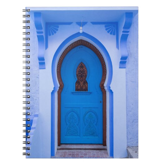 Blauwe Marokkaanse deur Notitieboek (Voorkant)