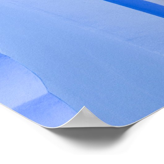 Blauwe Marokkaanse deur Poster (Hoek)