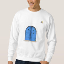 Blauwe Marokkaanse Deur – Shirt met Lange Mouwen