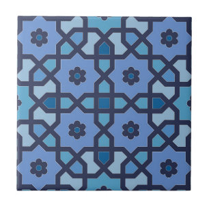 Blauwe Marokkaanse Kunst Keramische Tegel Tegeltje