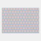 Blauwe Marokkaanse mediterrane Tegel Inpakpapier Vel (Voorkant 2)