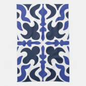 Blauwe Marokkaanse Patroon Keukenhanddoek (Verticaal)