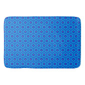 Blauwe Marokkaanse Roos Tegel Bath Mat (Voorkant)
