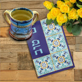 Blauwe Marokkaanse Tegel Shabbat Challah Hoesje Cl Theedoek