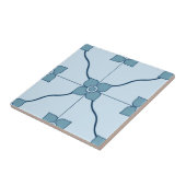 Blauwe Marokkaanse Tegel Tegeltje (Zijkant)