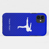 Blauwe martiale kunst Case-Mate iPhone case (Achterkant (horizontaal))