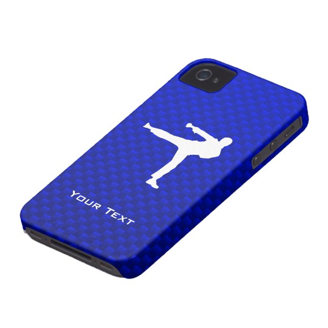 Blauwe martiale kunst Case-Mate iPhone case (Onderkant)