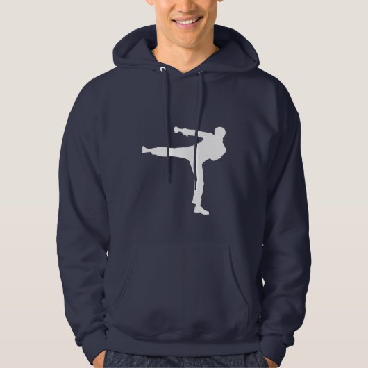 Blauwe martiale kunst hoodie (Voorkant)