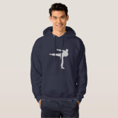 Blauwe martiale kunst hoodie (Voorkant volledig)