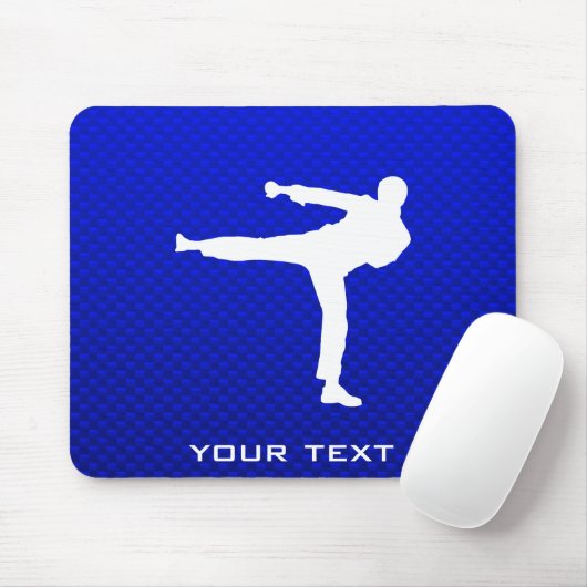Blauwe martiale kunst muismat (Met muis)