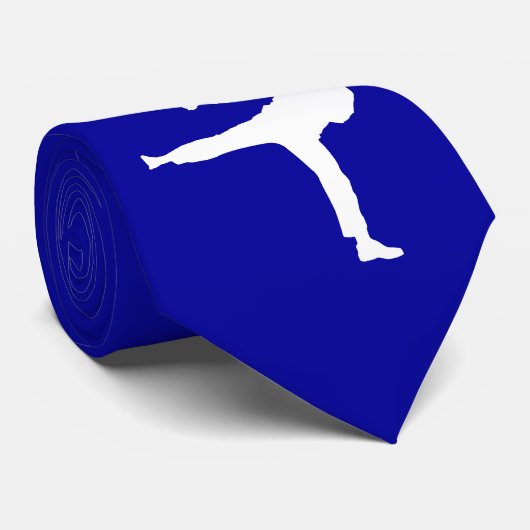 Blauwe martiale kunst stropdas (Opgerold)