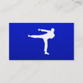 Blauwe martiale kunst visitekaartje (Achterkant)