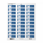 Blauwe Martini-adreslabels Etiket (Full Sheet)