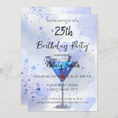 Blauwe martini cocktail op wit kaart (Voorkant / Achterkant)