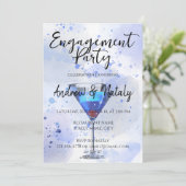 Blauwe martini cocktail op wit kaart (Staand voorkant)