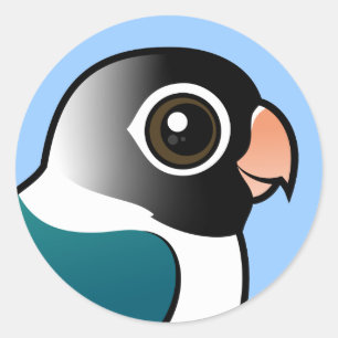 Blauwe Mask Lovebird Ronde Sticker