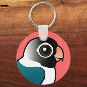 Blauwe Mask Lovebird Sleutelhanger (Voorkant)