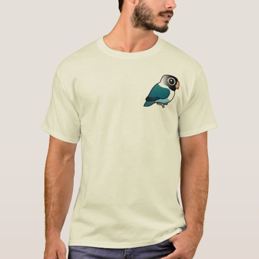 Blauwe Mask Lovebird T-shirt (Voorkant)