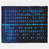 BLAUWE MATRIX FLEECE DEKEN (Voorkant (Horizontaal))