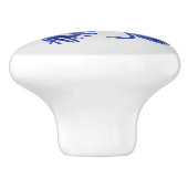 Blauwe Matuka-wimpel, vliegende visserij, vliegend Keramische Knop (Zijkant)