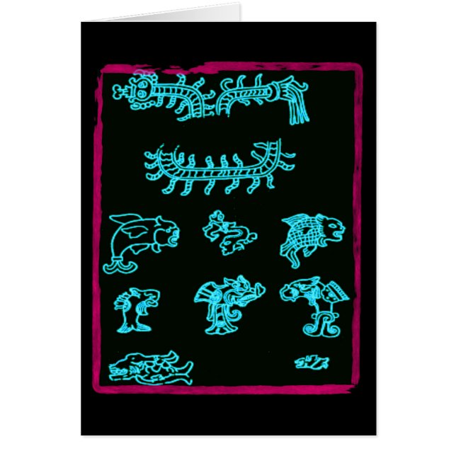 Blauwe Mayaanse dieren (Voorkant)