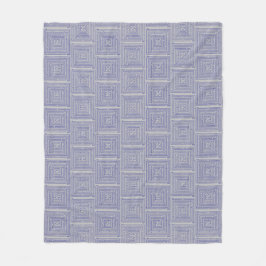 Blauwe Maze Fleece Deken