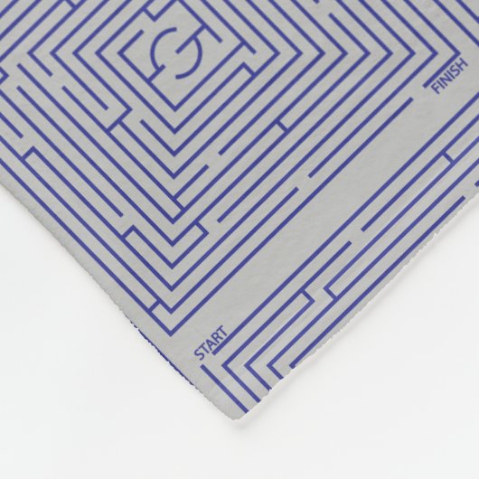 Blauwe Maze Fleece Deken (Hoek)