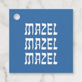 Blauwe Mazel Chanoeka Favor Tag Bedankjes Labels