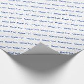 Blauwe Mazel Tov! (Gefeliciteerd) met het wit Cadeaupapier (Hoek)