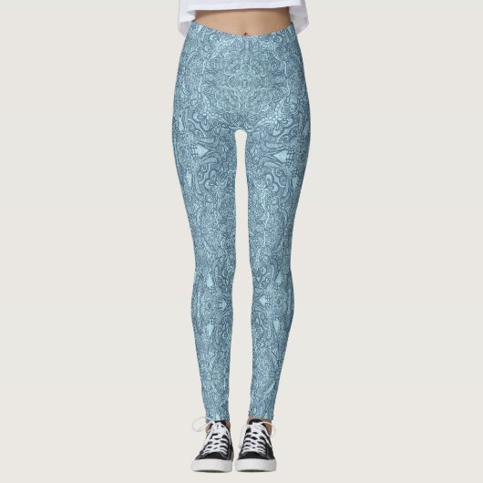 Blauwe Medaillon Leggings (Voorkant)