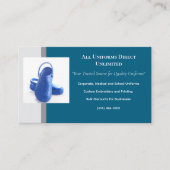 Blauwe medische klompen uniform visitekaartje (Voorkant)